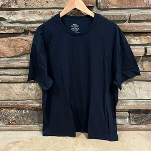Built Different Navy Blue Short Sleeve Crewneck Tee Cotton Polyester